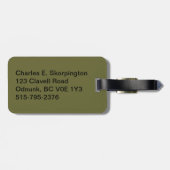 Étiquette À Bagage Vétérinaire de la pêche de combat de l'Alaska (Dos horizontal)