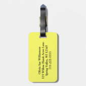 Étiquette À Bagage Vétérinaire - empreintes de pattes sur mon coeur (Dos Vertical)