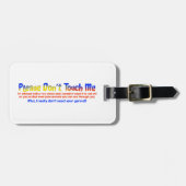 Étiquette À Bagage Veuillez ne pas me toucher (Devant horizontal)