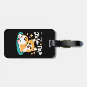 Étiquette À Bagage Vibes Corgi Butt et Nap - Joli chien couché (Dos horizontal)