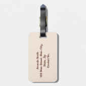 Étiquette À Bagage Vibes d'automne (Dos Vertical)