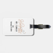 Étiquette À Bagage Vibes de lune de miel Cadeau Mariage (Dos horizontal)