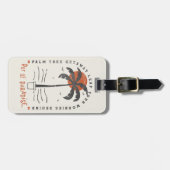 Étiquette À Bagage Vibes de plage Tropical Palm Tree Summer Sun Retro (Devant horizontal)