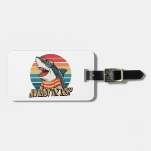 Étiquette À Bagage "Vibes de requin rétro