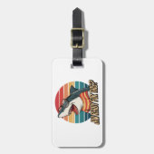 Étiquette À Bagage "Vibes de requin rétro (Devant Vertical)