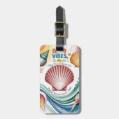 Étiquette À Bagage Vibes d'été Carnet tropical (Devant Vertical)