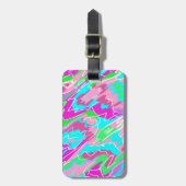 Étiquette À Bagage Vibes d'été chaudes Abstraites (Devant Vertical)
