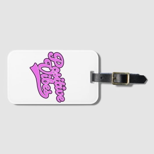 Étiquette À Bagage Vibes positives (Devant Horizontal)