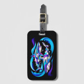 Étiquette À Bagage Vibrant grand requin blanc (Devant Vertical)