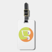 Étiquette À Bagage Vibrant Musical Note Double Eighth (Devant Vertical)