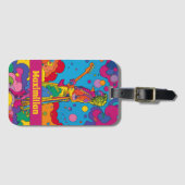 Étiquette À Bagage Vibrant Super Psychédélique Rock Guitariste Art (Devant Horizontal)