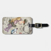 Étiquette À Bagage victorian minable de cru de lustre d'élégance (Devant horizontal)