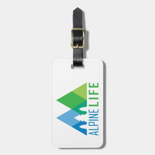 Étiquette À Bagage Vie alpine (Devant Vertical)