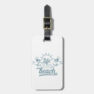 Étiquette À Bagage Vie meilleure à la plage
