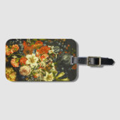 Étiquette À Bagage Vie morte avec fleurs et fruits (Devant Horizontal)