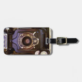 Étiquette À Bagage Vieil appareil-photo (Devant horizontal)