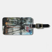 Étiquette À Bagage Vieil impressionisme d'abrégé sur port de Boston (Devant horizontal)