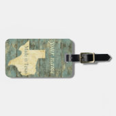 Étiquette À Bagage Vieille étiquette affligée rocailleuse de bagage (Devant horizontal)