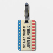 Étiquette À Bagage Vieille Étoiles de l'école et la bande (Dos Vertical)