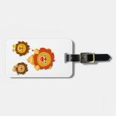 Étiquette À Bagage 'Viens ! ! ' Balise trois mignons Lions de dessin (Devant horizontal)