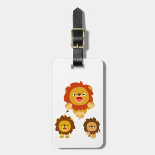 Étiquette À Bagage 'Viens ! ! ' Balise trois mignons Lions de dessin