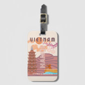 Étiquette À Bagage Vietnam Travel Art (Devant Vertical)