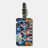 Étiquette À Bagage Vieux bergers anglais Citrouille Halloween Funny (Devant Vertical)