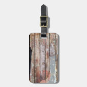 Étiquette À Bagage Vieux bois rustique bateau en bois plank (Devant Vertical)