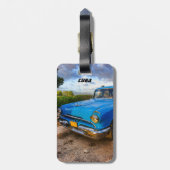 Étiquette À Bagage Vieux classique américain en Trinidad, Cuba (Dos Vertical)