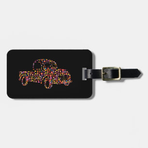 Étiquette À Bagage Vieux Motif de camionnette