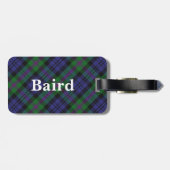 Étiquette À Bagage Vieux tartan de Baird de clan de Scotsman (Dos horizontal)