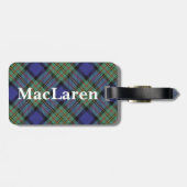 Étiquette À Bagage Vieux tartan de MacLaren de clan de Scotsman (Dos horizontal)