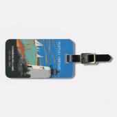 Étiquette À Bagage Vignoble de Martha, Massachusetts | Phare (Devant horizontal)