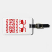 Étiquette À Bagage Vilain Sweater QR Code Bonne année! (Devant horizontal)