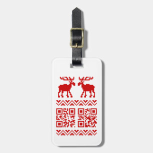 Étiquette À Bagage Vilain Sweater QR Code Bonne année!