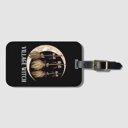 Étiquette À Bagage Village Witch gothique Occulte Wicca Pagan Nature (Devant Horizontal)