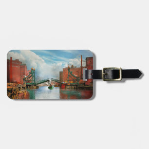 Étiquette À Bagage Ville - Buffalo NY - Le pont original du Michigan