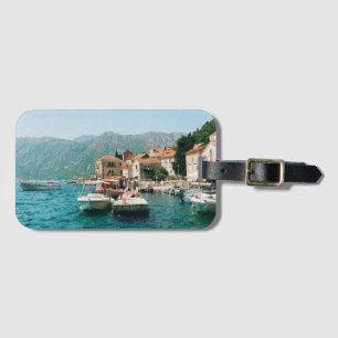 Étiquette À Bagage Ville côtière de Perast, Monténégro