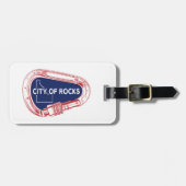 Étiquette À Bagage Ville De Rocks Idaho Rock Escalade Carabiner (Devant horizontal)