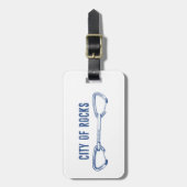 Étiquette À Bagage Ville De Rocks Idaho Rock Escalade Quickdraw (Devant Vertical)