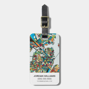 Étiquette À Bagage Ville Etats-Unis de Boston