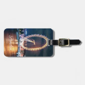 Étiquette À Bagage Ville personnalisée Angleterre Nuit Londres (Devant horizontal)