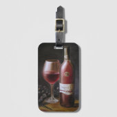 Étiquette À Bagage Vin rouge (Devant Vertical)