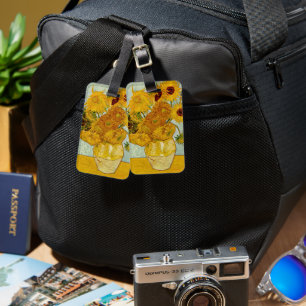 Étiquette À Bagage Vincent Van Gogh 12 Tournesols Impressionniste