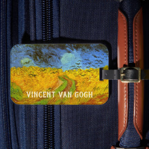 Étiquette À Bagage Vincent van Gogh Champ de blé avec corbeaux