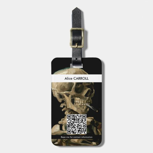 Étiquette À Bagage Vincent van Gogh - Crâne - étiquette de bagage de (Devant Vertical)