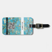 Étiquette À Bagage Vincent van Gogh - Floraison d'amandier - Code QR (Devant horizontal)