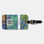 Étiquette À Bagage Vincent Van Gogh - Irises - Code QR (Devant horizontal)