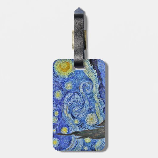 Étiquette À Bagage Vincent van Gogh Starry Night Gallery HD Art raffi (Dos Vertical)