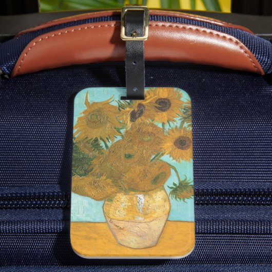 Étiquette À Bagage Vincent van Gogh - Vase avec douze tournesols (Insitu Rectoal 2)